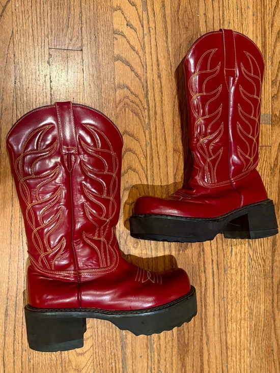 John Fluevog Shoes - John Fluevog vintage platform cowboy boots